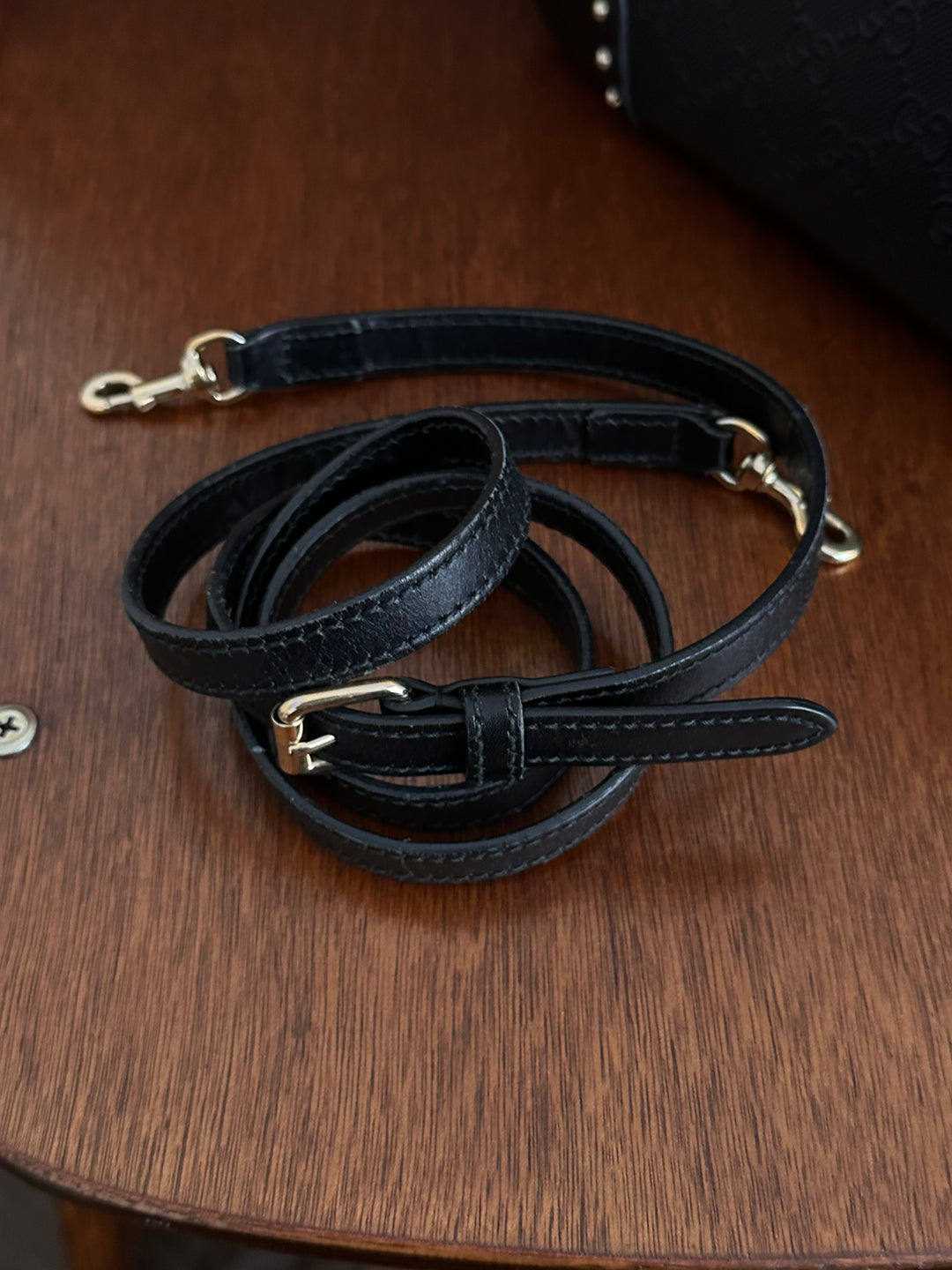 Gucci GG Embossed Leather Small Boston Bag – Black (with Original Strap)