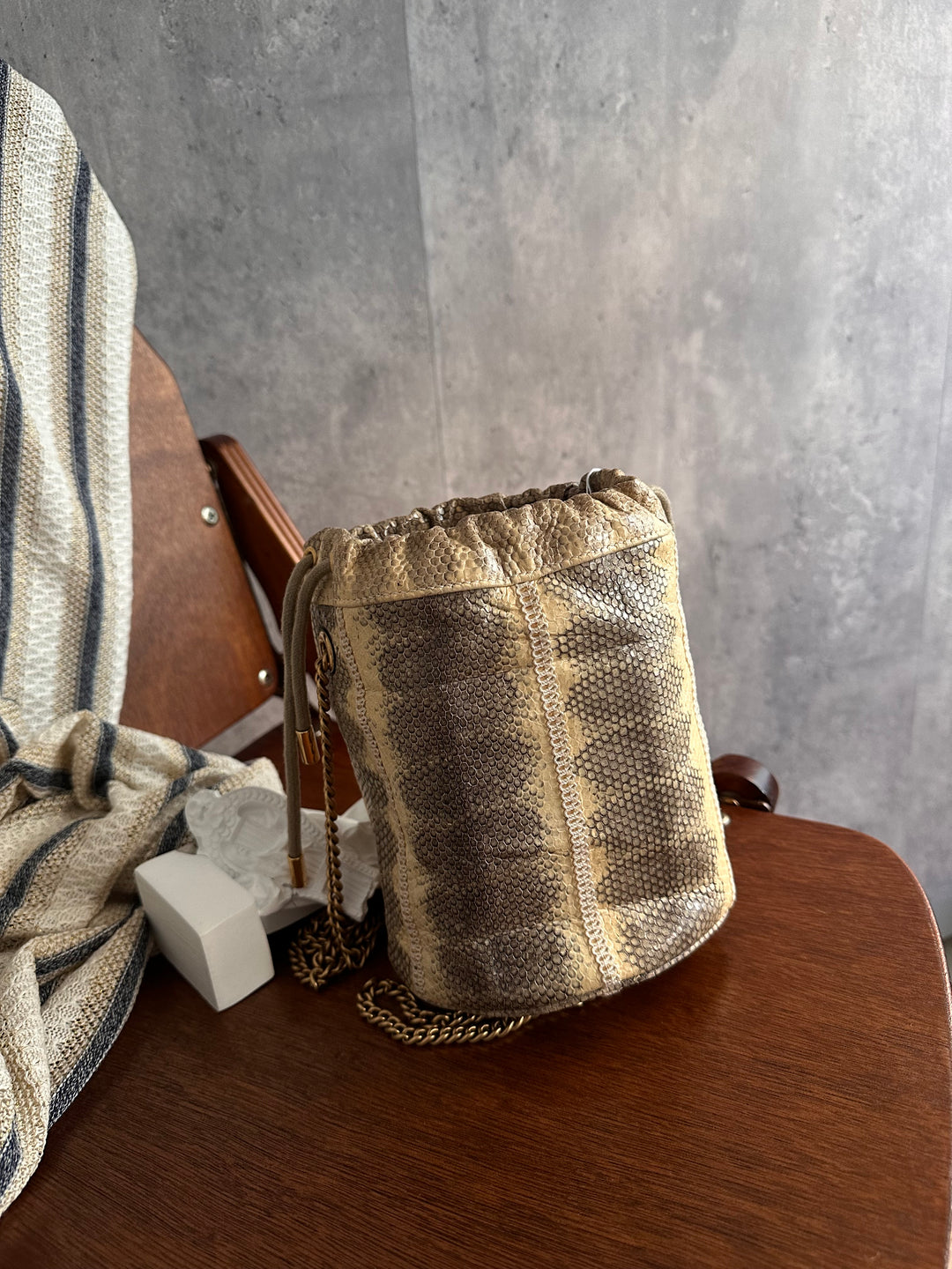 Gucci Zumi Himalayan Python Mini Bucket Bag