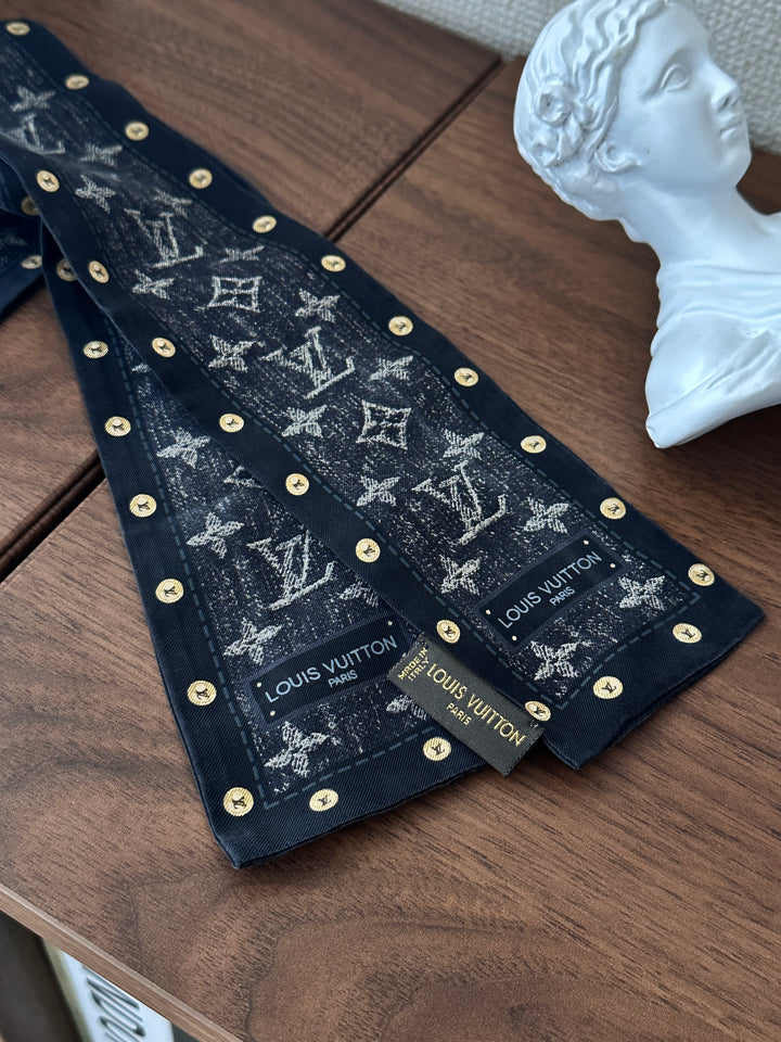 Louis Vuitton Monogram Twilly Scarf 🖤✨ Rare Special Edition