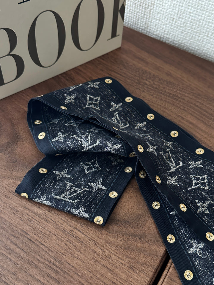Louis Vuitton Monogram Twilly Scarf 🖤✨ Rare Special Edition