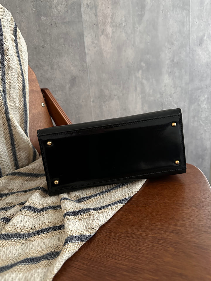 Versace Medusa Box Top Handle Bag – Black (with Strap)