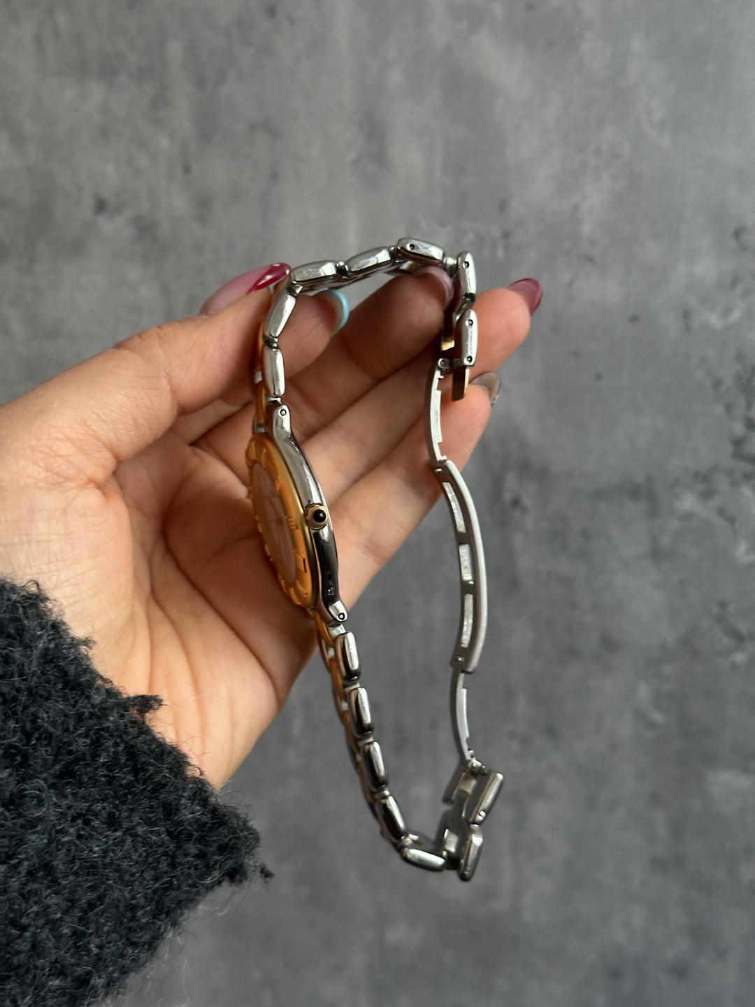 Fendi Vintage Two-Tone Chain Watch – Gold & Silver