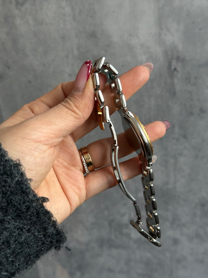 Fendi Vintage Two-Tone Chain Watch – Gold & Silver