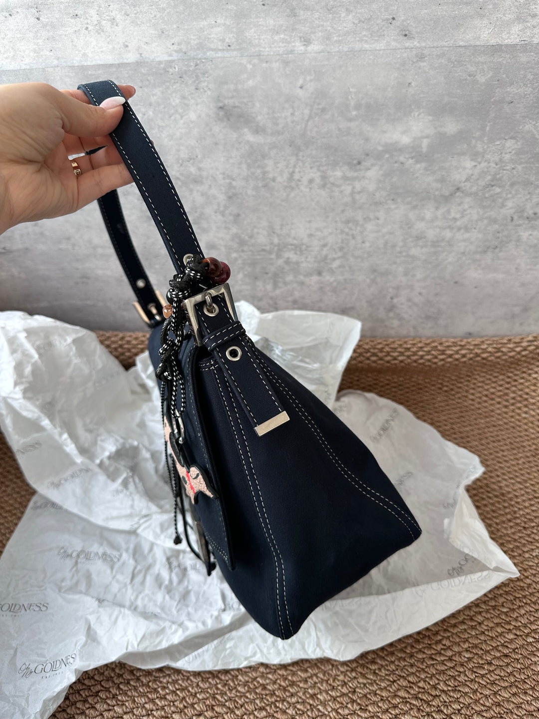 FENDI Denim Blue Contrast Stitch Maama 💙