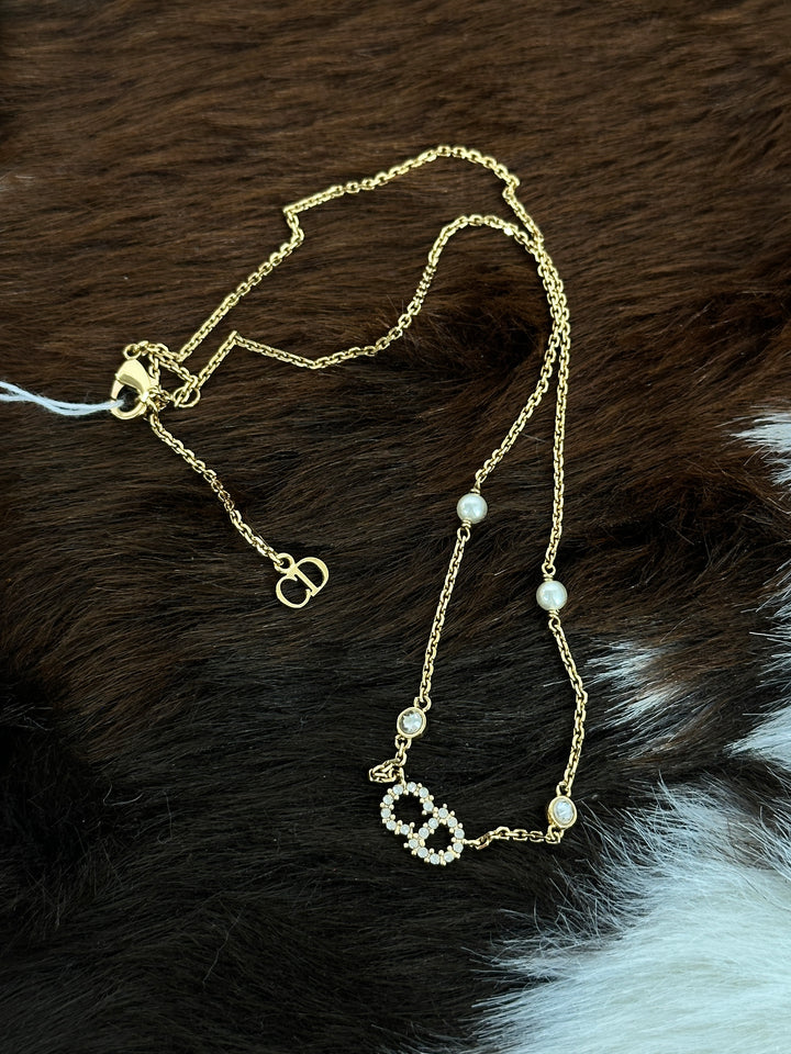 Dior “Crystal CD Logo Necklace” 🤩✨ | Delicate Sparkle & Elegant Feminine Glow