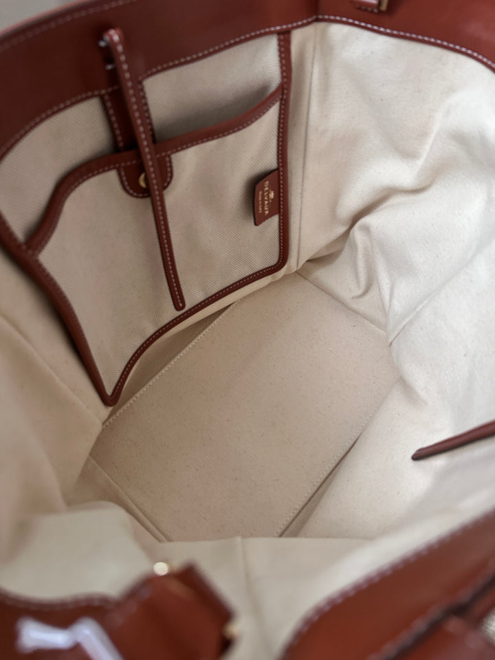 Delvaux Canvas & Leather Tote 🤎✨ 2-Way Carry