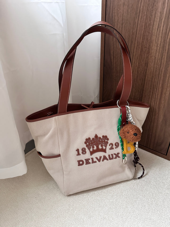 Delvaux Canvas & Leather Tote 🤎✨ 2-Way Carry