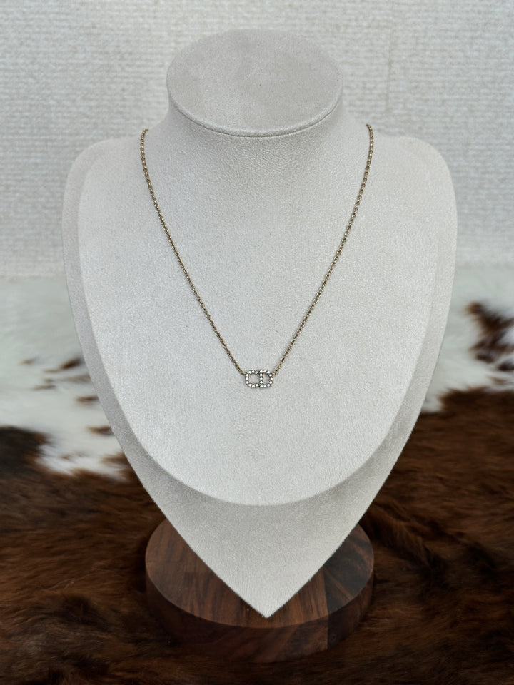 Dior “Crystal CD Mini Pendant Necklace” ❤️✨ | Soft Sparkle & Minimal Dior Elegance