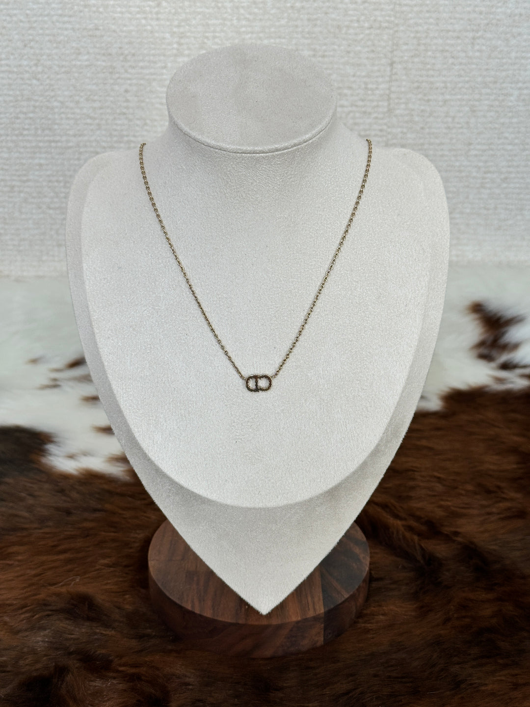 Dior “Crystal CD Mini Pendant Necklace” ❤️✨ | Soft Sparkle & Minimal Dior Elegance