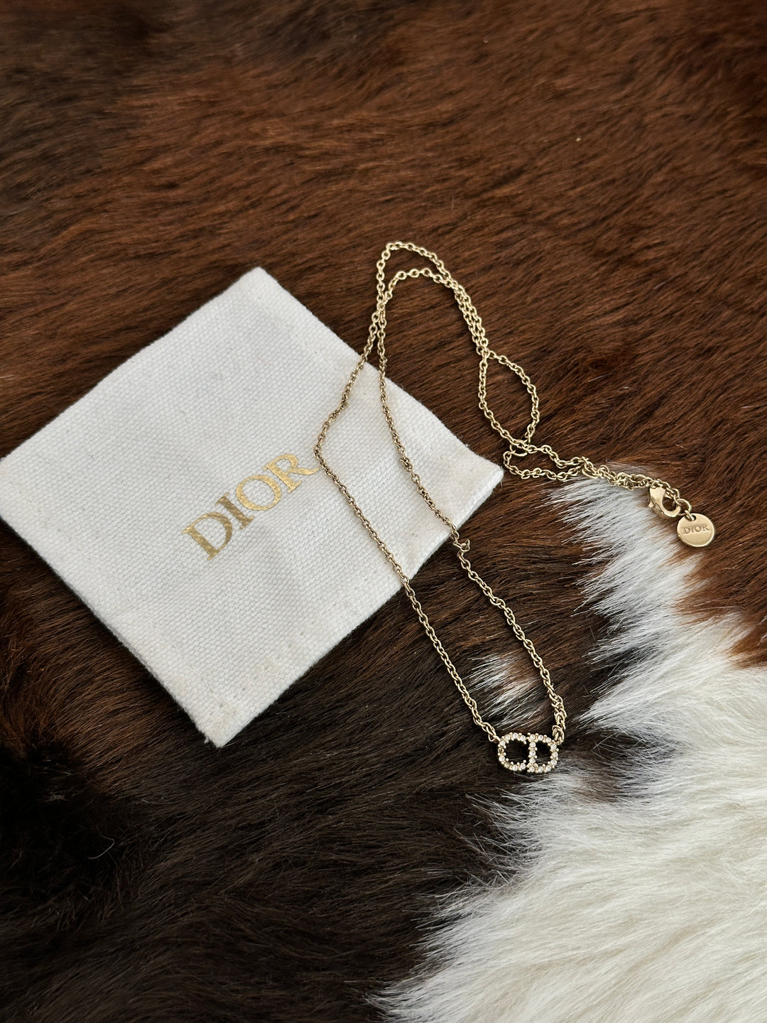 Dior “Crystal CD Mini Pendant Necklace” ❤️✨ | Soft Glow & Effortless Everyday Luxury