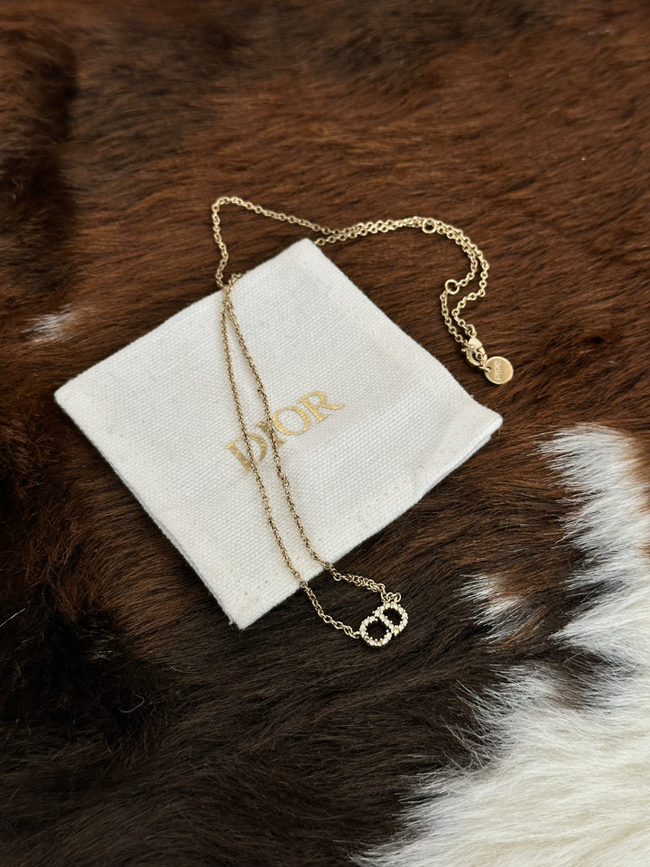 Dior “Crystal CD Mini Pendant Necklace” ❤️✨ | Soft Glow & Effortless Everyday Luxury