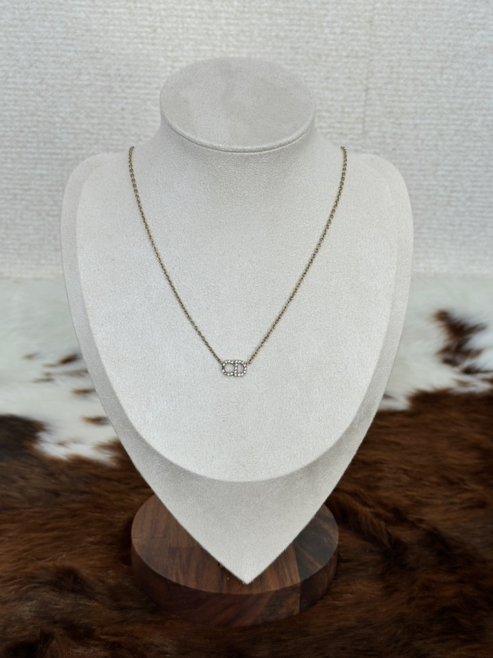 Dior “Crystal CD Mini Pendant Necklace” ❤️✨ | Soft Glow & Effortless Everyday Luxury