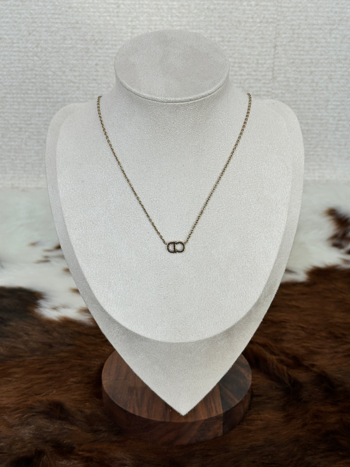 Dior “Crystal CD Mini Pendant Necklace” ❤️✨ | Soft Glow & Effortless Everyday Luxury