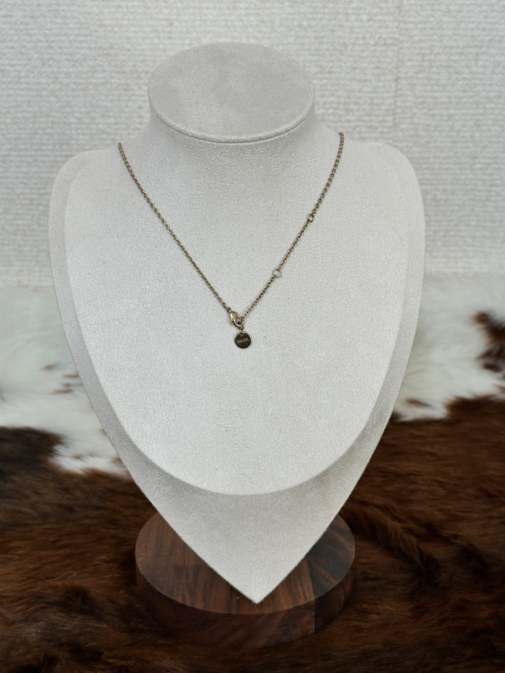 Dior “Crystal CD Mini Pendant Necklace” ❤️✨ | Soft Glow & Effortless Everyday Luxury