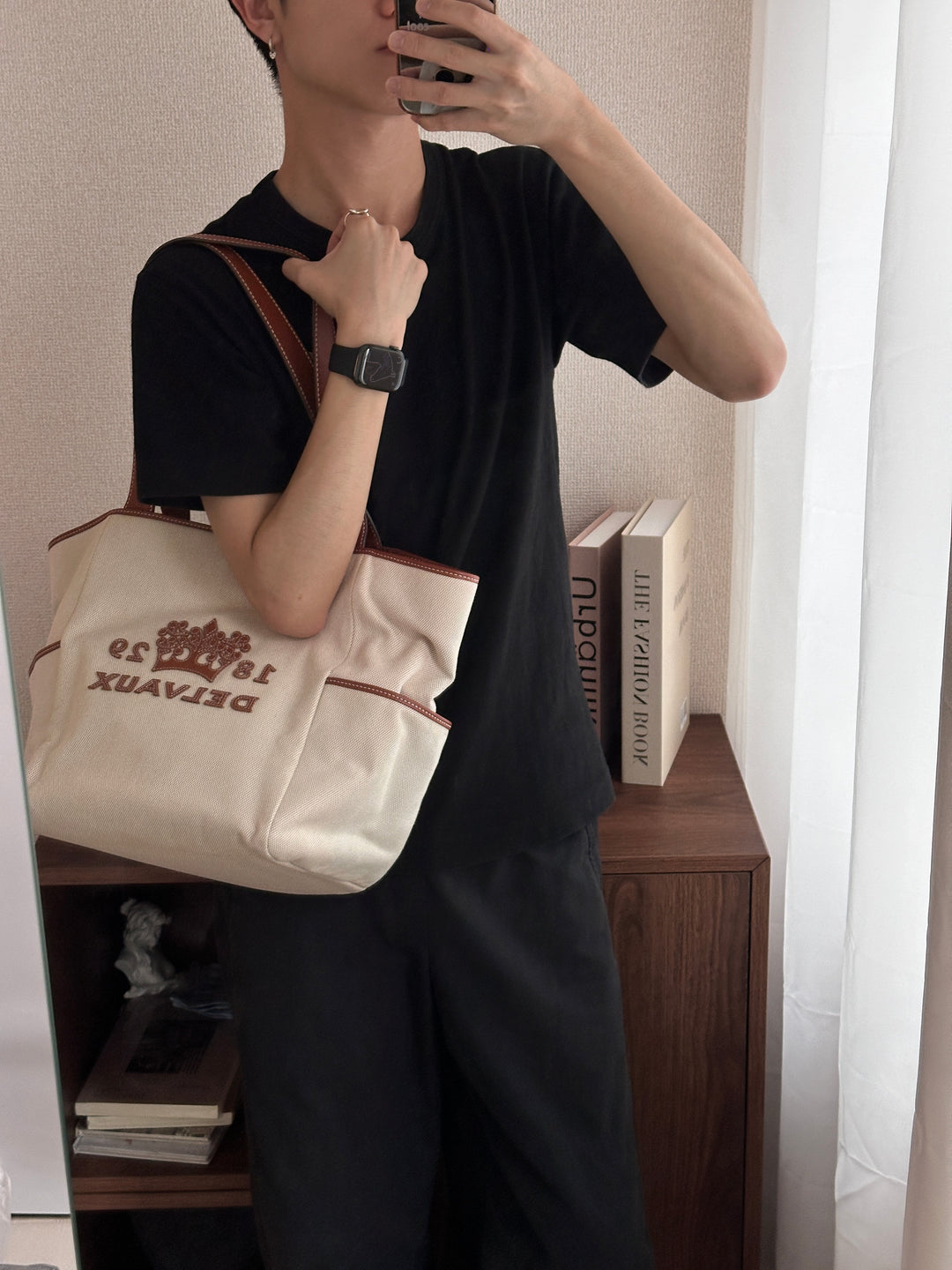 Delvaux Canvas & Leather Tote 🤎✨ 2-Way Carry