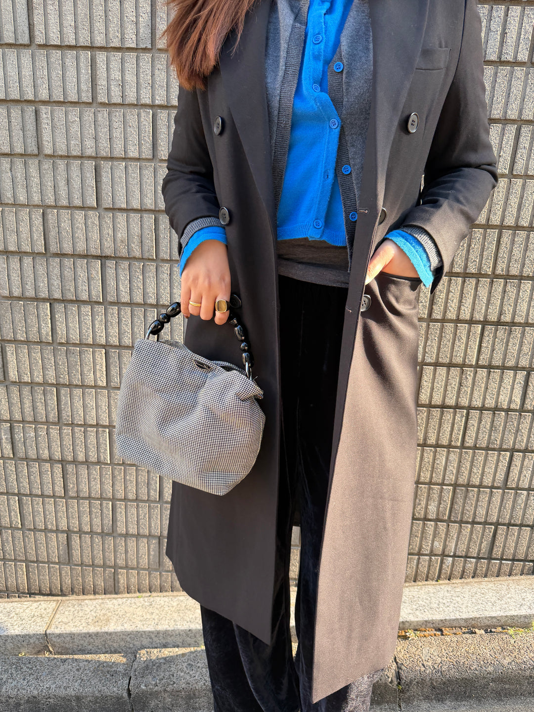 Dior Houndstooth Top Handle Bag 🤍🩶｜Chic Statement Handle × Classic Houndstooth × Convertible Crossbody Style