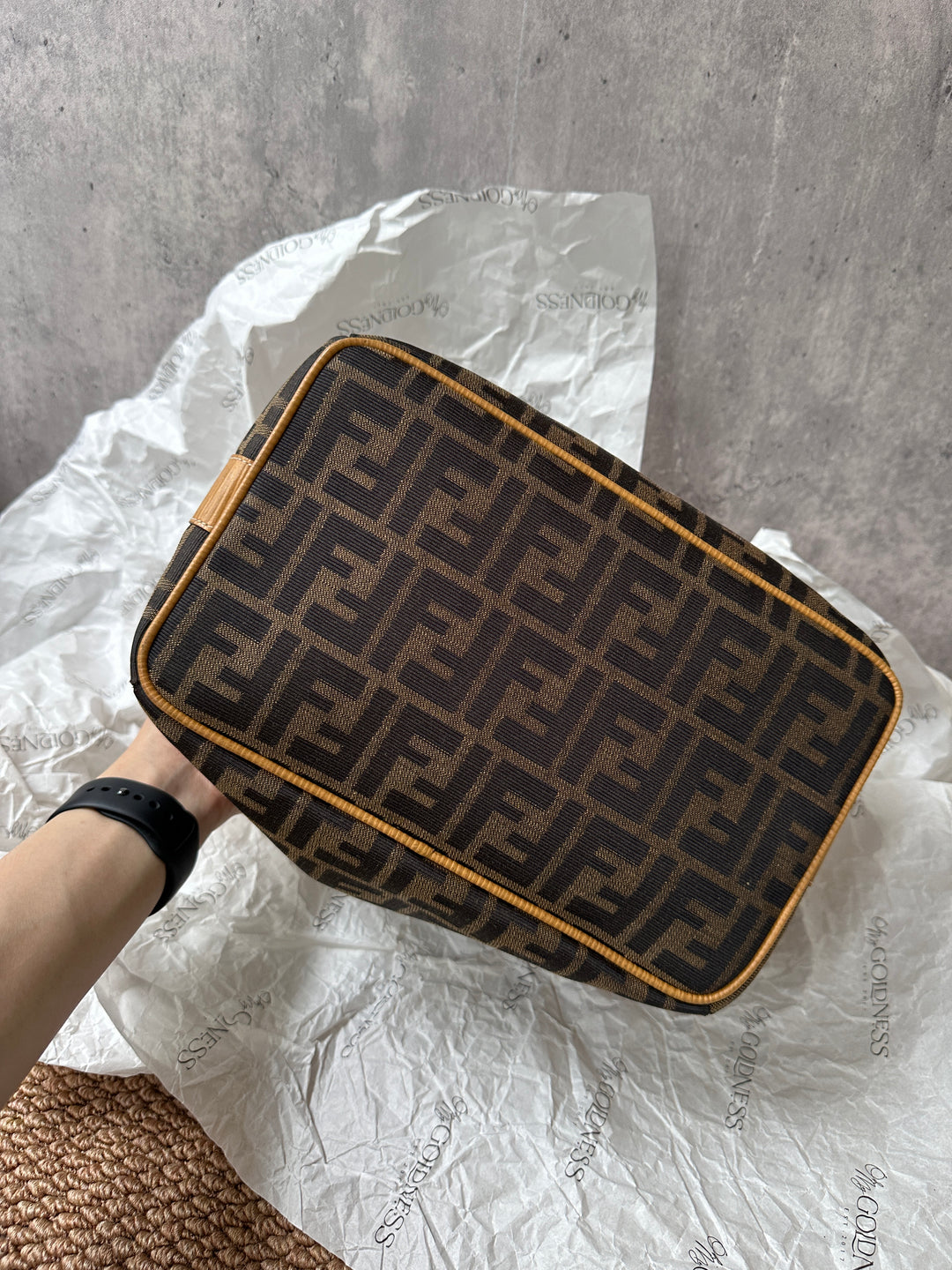 FENDI Monogram Lunchbox Bag – Iconic FF Canvas × Vintage-Inspired Silhouette