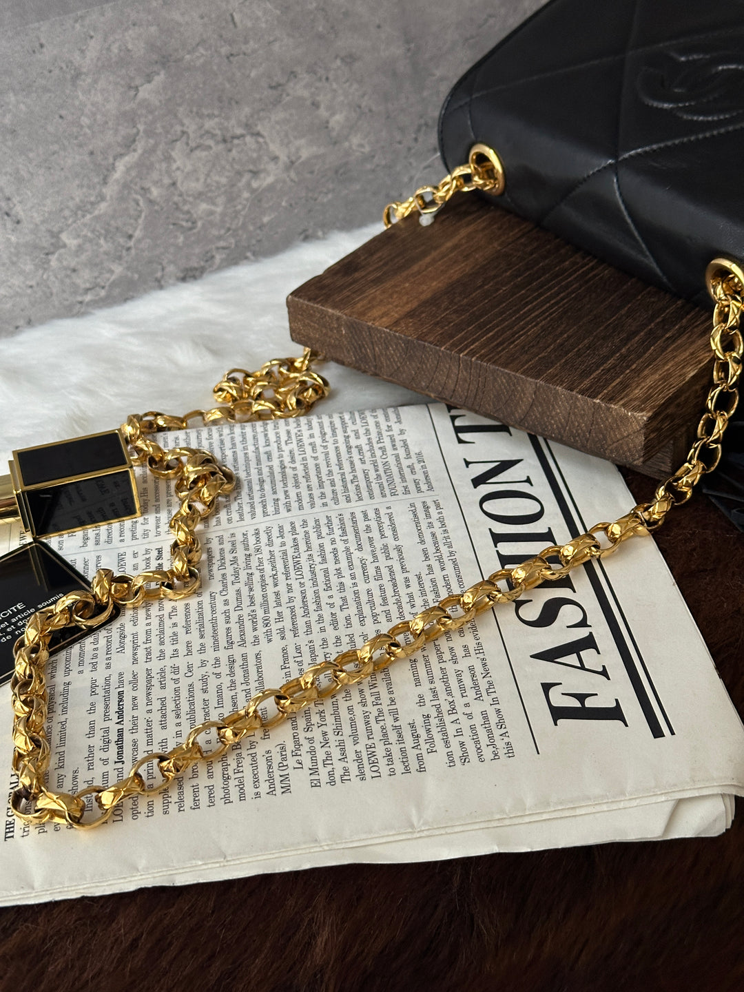 Chanel Vintage Tassel Chain Shoulder Bag 🖤✨｜Black-on-Black CC × Gold Chain × Statement Tassel