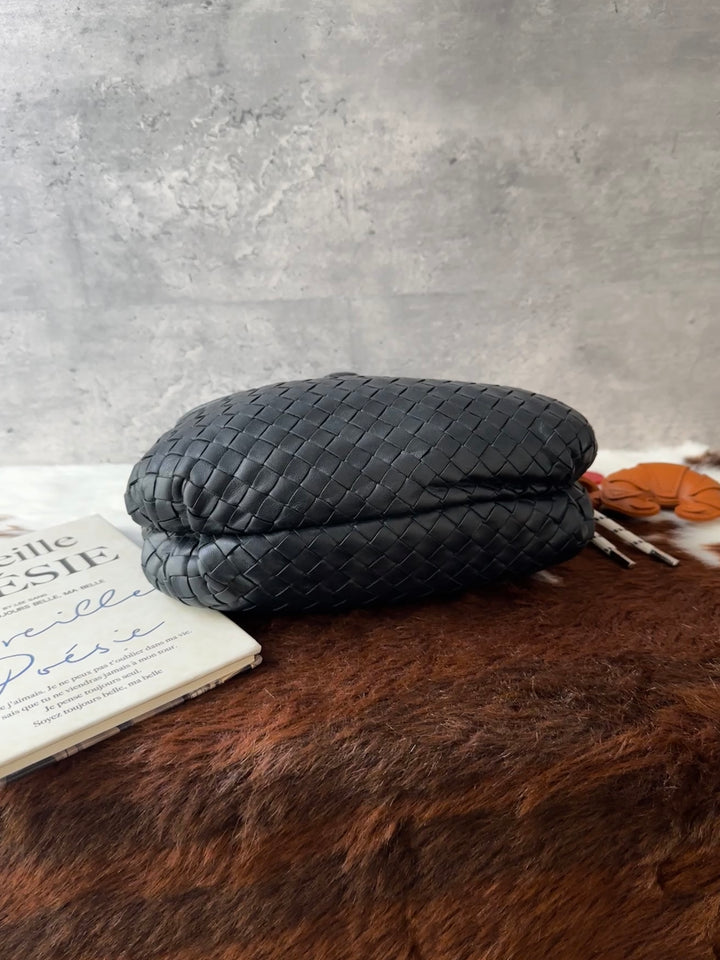 Bottega Veneta Intrecciato Kelly-Style Bag 🖤🩶｜Original Strap × Dark Grey Woven Leather × High Value Find