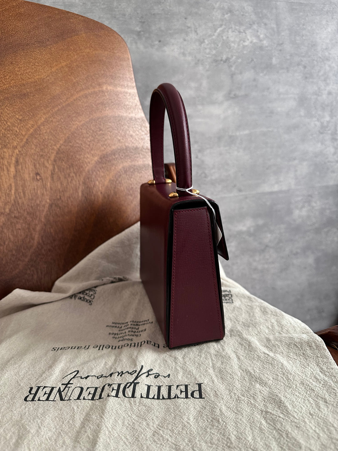 Cartier Mini Turn-Lock Kelly Handbag in Burgundy