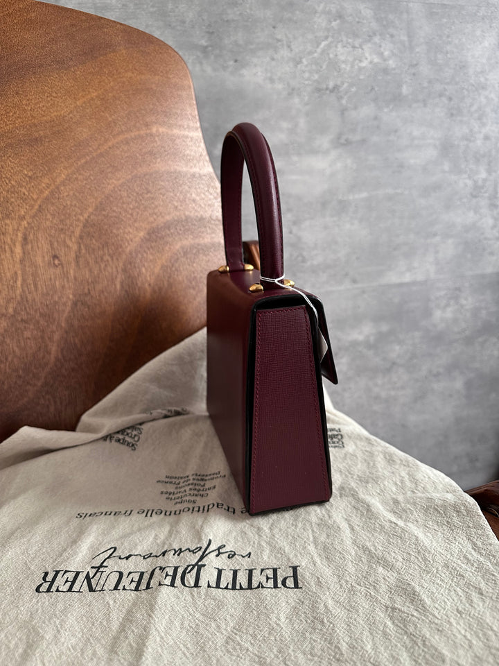 Cartier Mini Turn-Lock Kelly Handbag in Burgundy