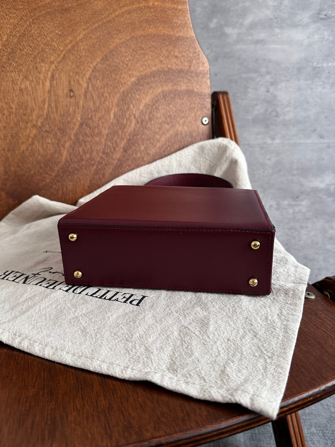 Cartier Mini Turn-Lock Kelly Handbag in Burgundy