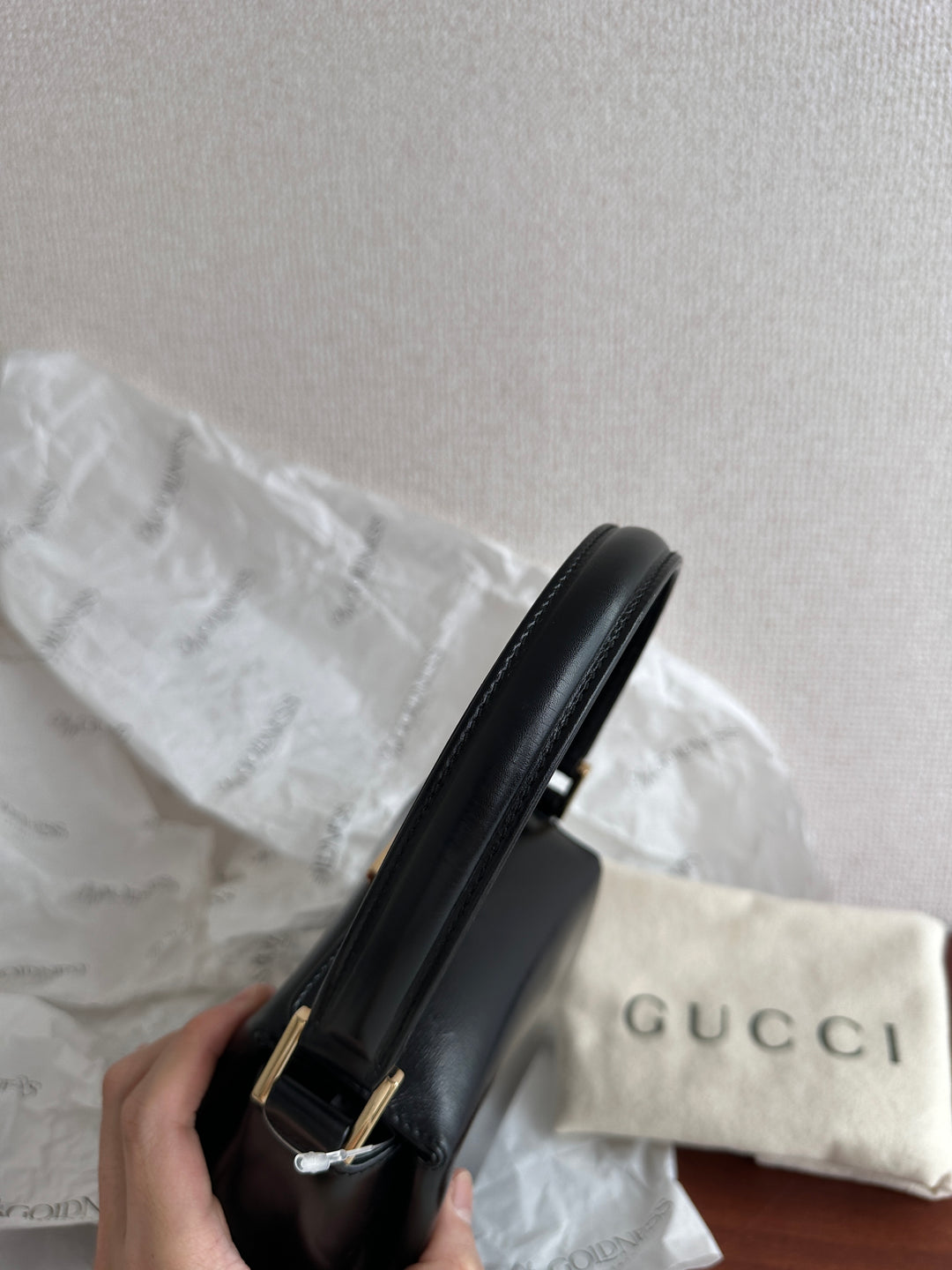 GUCCI Mini Box Bag in Black Box Calf – Iconic Gold G Clasp × Rare Compact Size (Full Set)