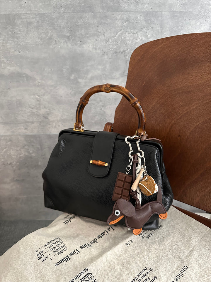 Gucci Bamboo Doctor Bag in Black Cowhide 🖤🎋