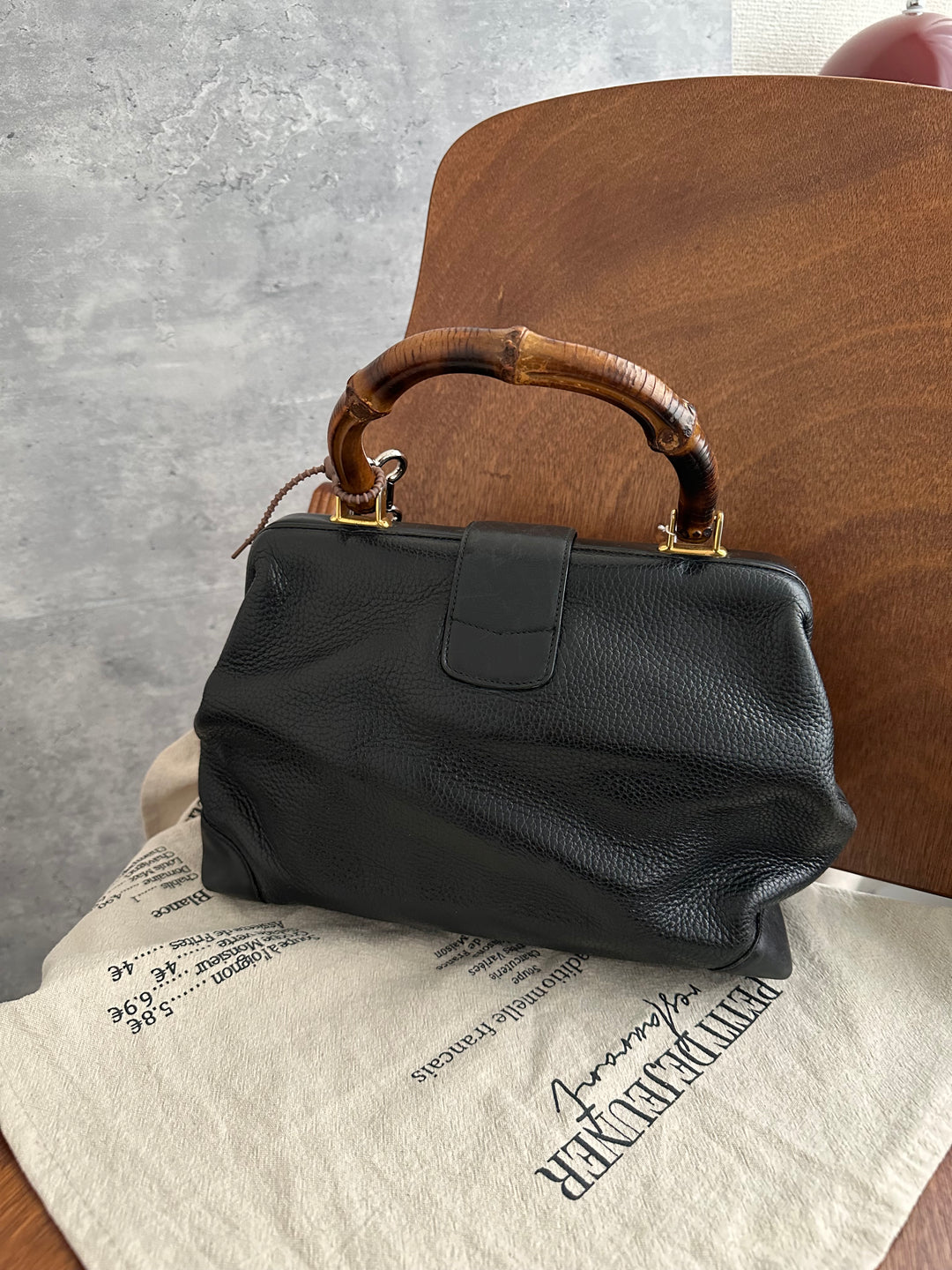 Gucci Bamboo Doctor Bag in Black Cowhide 🖤🎋