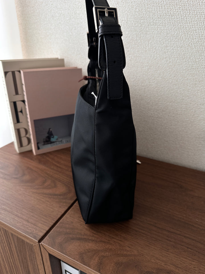 FENDI So Black Nylon Hobo 🖤✨ Near Pristine