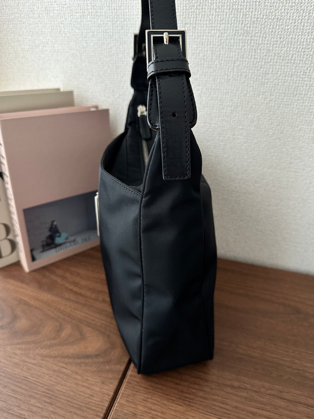 FENDI So Black Nylon Hobo 🖤✨ Near Pristine