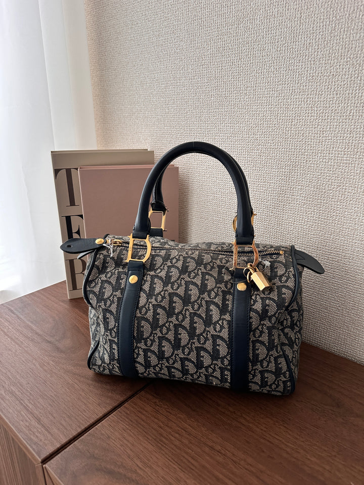 DIOR Monogram Boston 25 Bag 💙✨ Rare Small Size