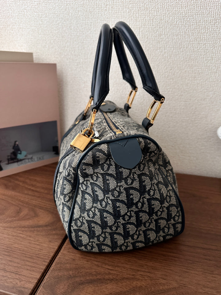 DIOR Monogram Boston 25 Bag 💙✨ Rare Small Size