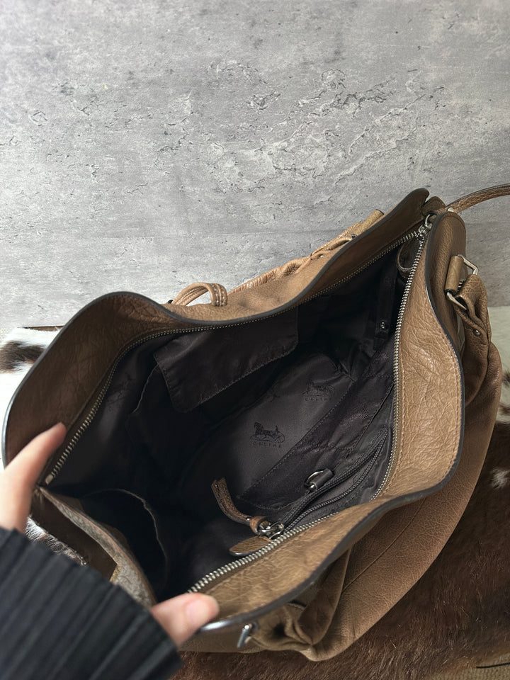 Celine Leather Horse Carriage Hobo Bag 🩶｜Soft Grained Leather｜Iconic Carriage Charm｜Everyday Spacious Design