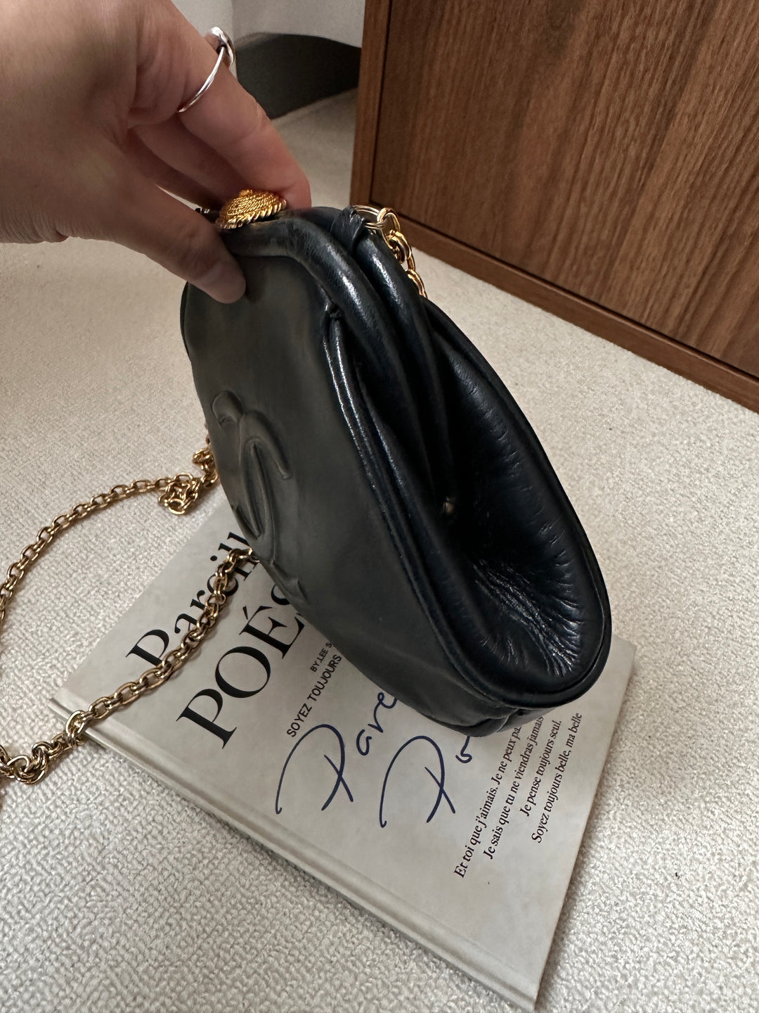 CHANEL CC Shell Kisslock Chain Bag 🖤✨ Rare Vintage Gem