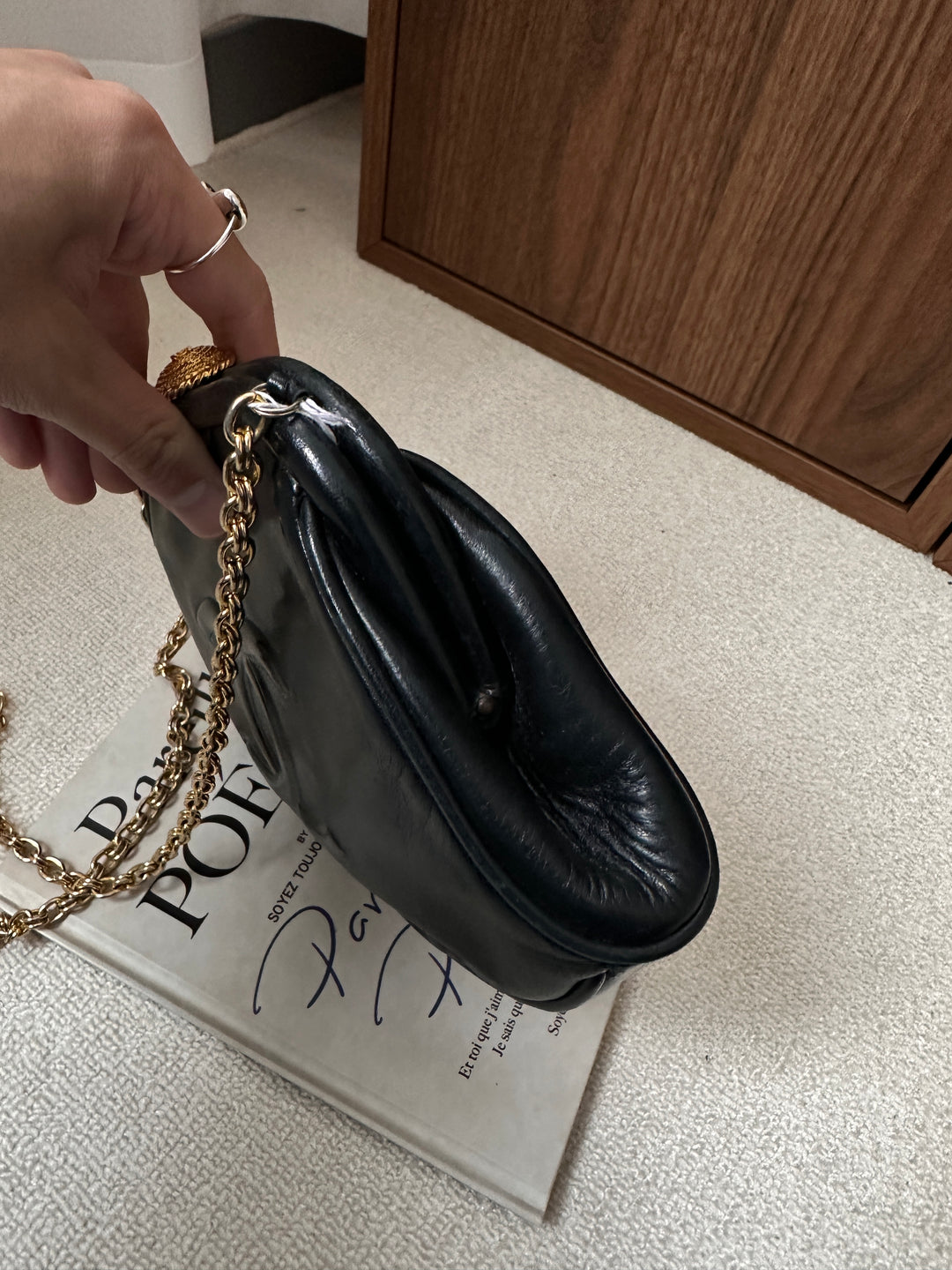 CHANEL CC Shell Kisslock Chain Bag 🖤✨ Rare Vintage Gem