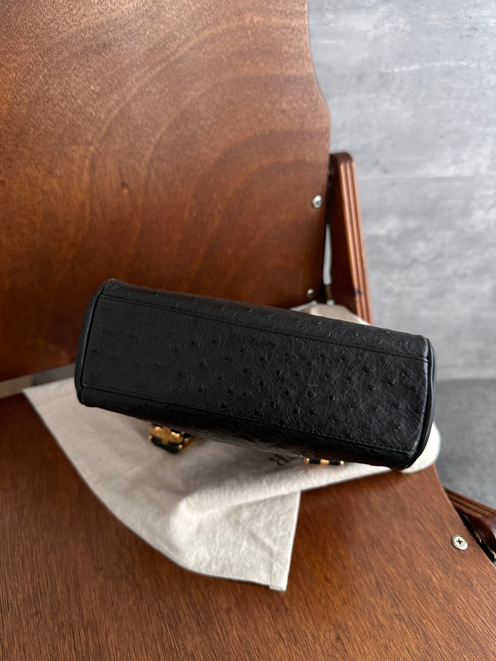 Versace Sunburst Leather Top Handle Bag