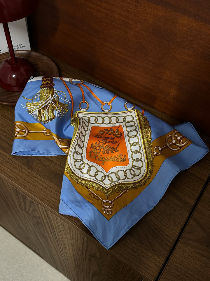 Hermes “Equestrian Silk Scarf” 🐎💙 | Elegant, Bright &amp; Iconically Hermès