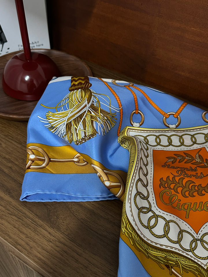Hermes “Equestrian Silk Scarf” 🐎💙 | Elegant, Bright &amp; Iconically Hermès