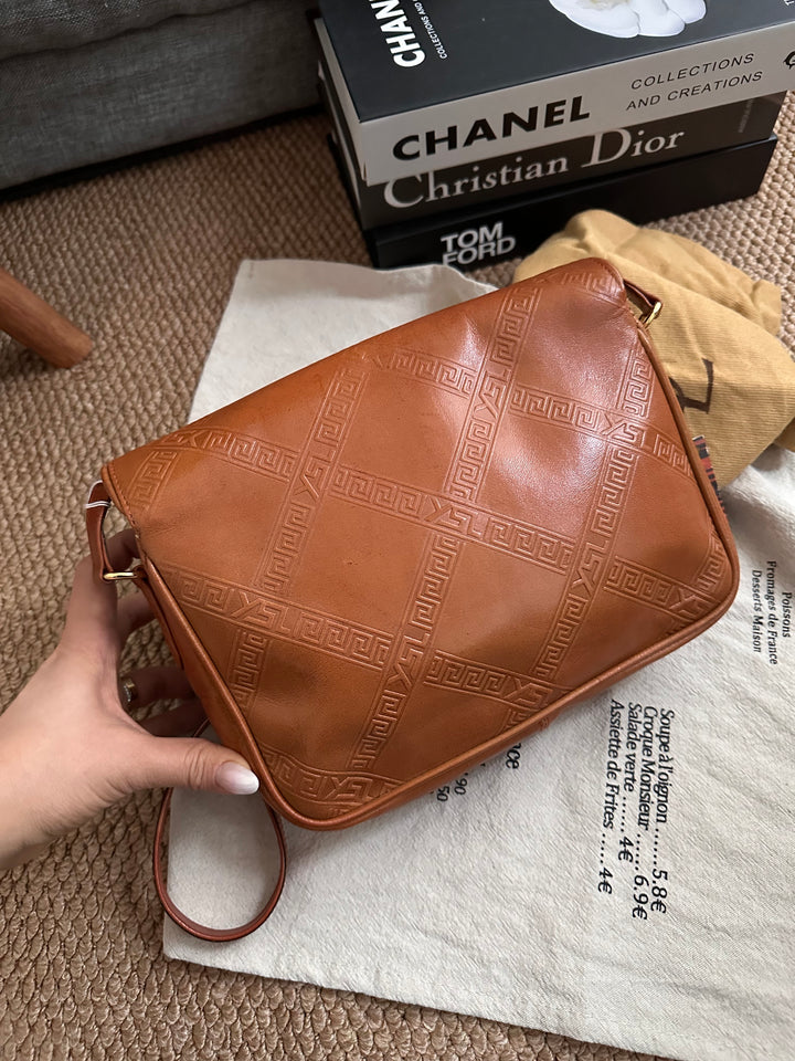 Yves Saint Laurent Caramel Embossed Monogram Crossbody 🤎✨