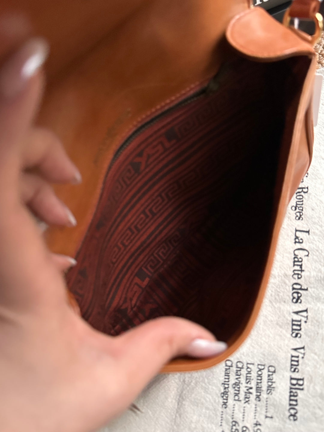 Yves Saint Laurent Caramel Embossed Monogram Crossbody 🤎✨