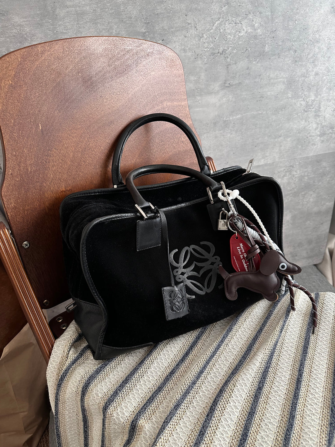 Loewe Amazona 36 Suede Black – Double Face 🖤✨