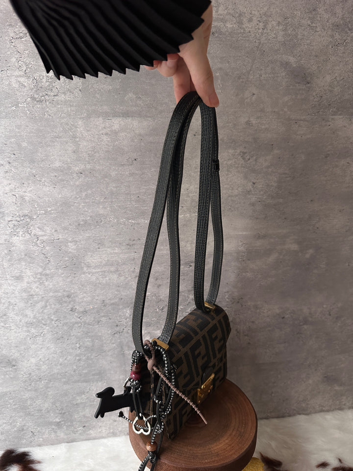 Fendi Mini FF Monogram Box Crossbody Bag 🤎｜Rare Find｜Gold Lock｜Collectible Mini Size