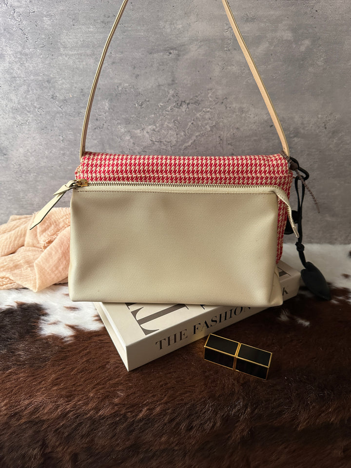 Givenchy Houndstooth Mini Baguette Shoulder Bag ❤️｜Houndstooth Pattern｜Gold 4G Logo｜With Pouch