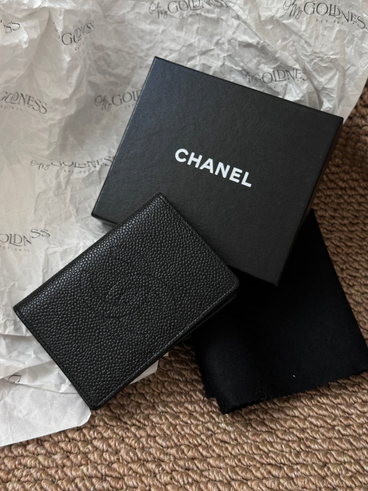 CHANEL Caviar Leather Card Holder 🖤｜Full Set with Box
