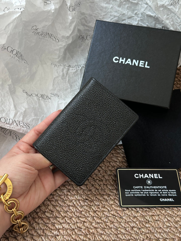 CHANEL Caviar Leather Card Holder 🖤｜Full Set with Box