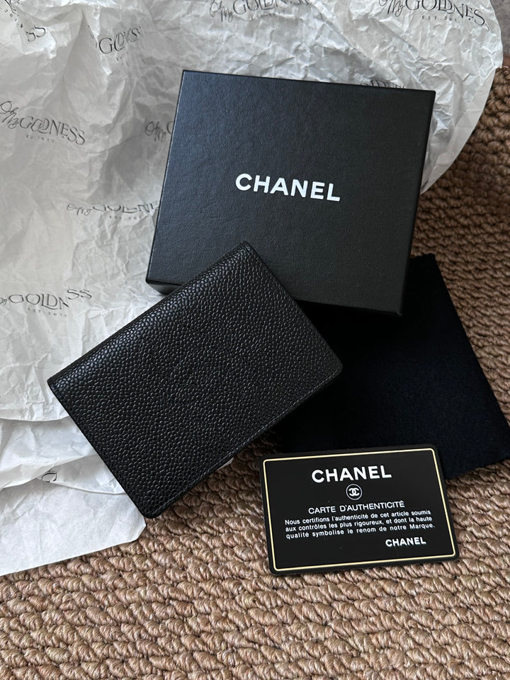 CHANEL Caviar Leather Card Holder 🖤｜Full Set with Box