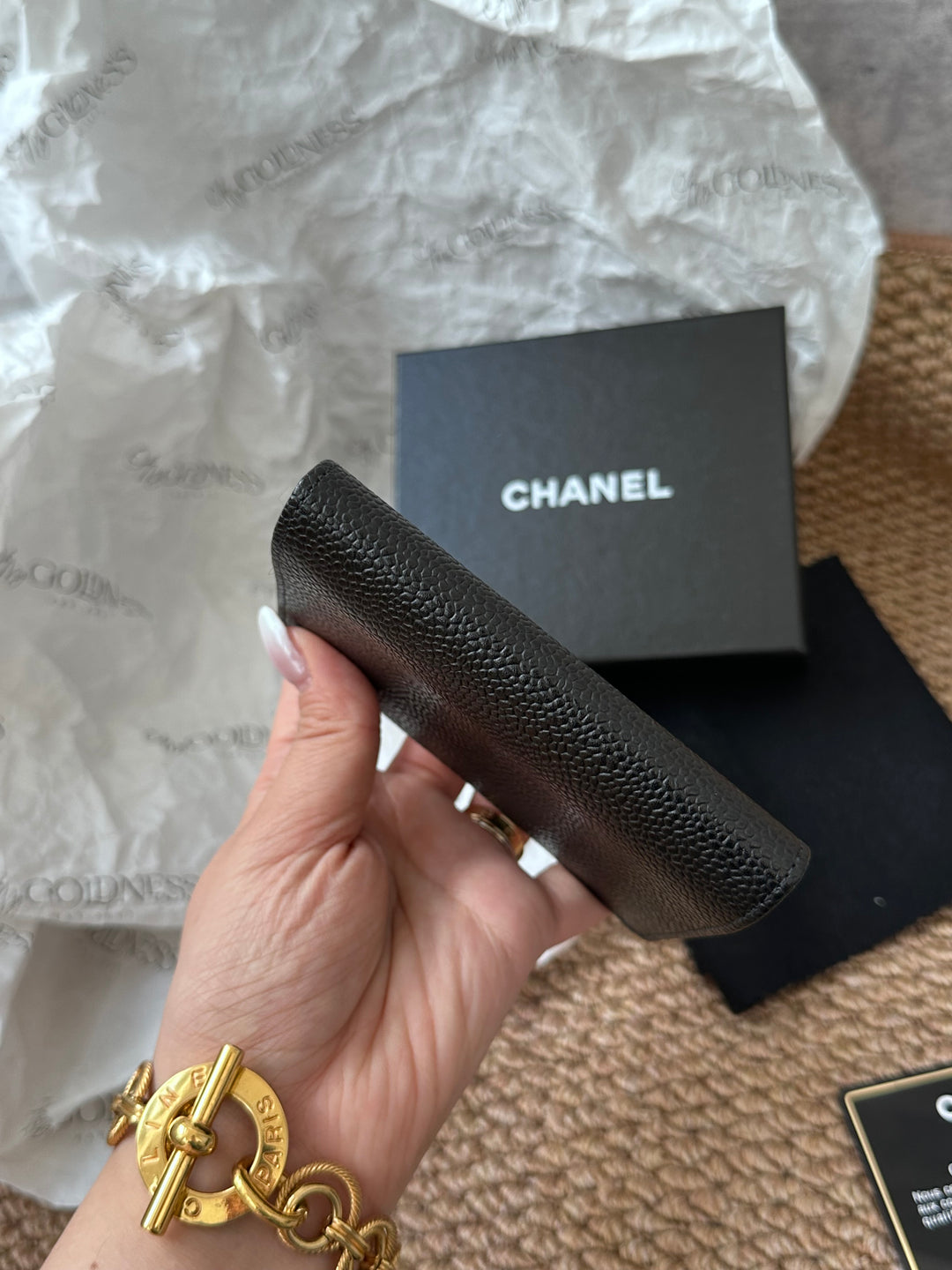 CHANEL Caviar Leather Card Holder 🖤｜Full Set with Box