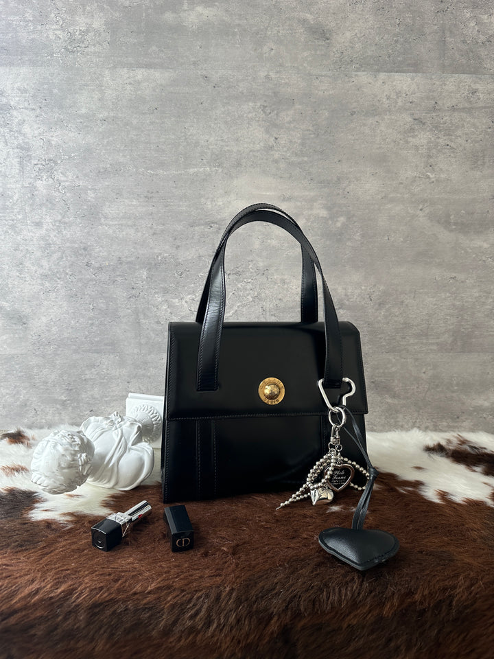 CELINE Vintage Planet Kelly 🪐🖤｜Black × Gold