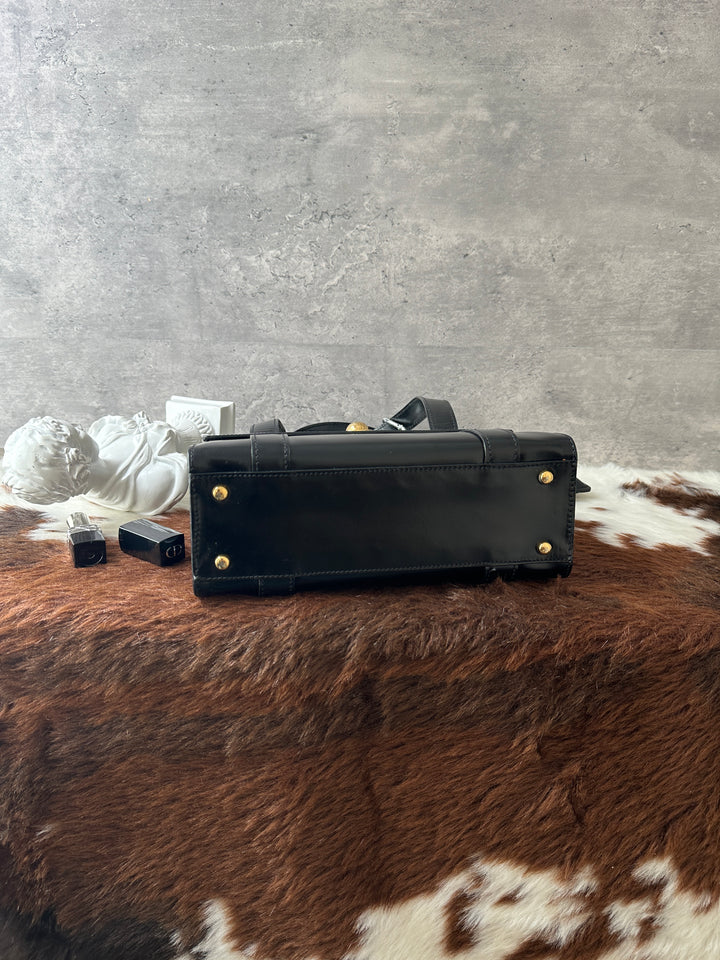CELINE Vintage Planet Kelly 🪐🖤｜Black × Gold